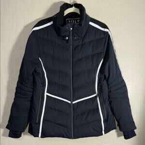 Nils Women's Courchevel insulated ski jacket in black with white size 16